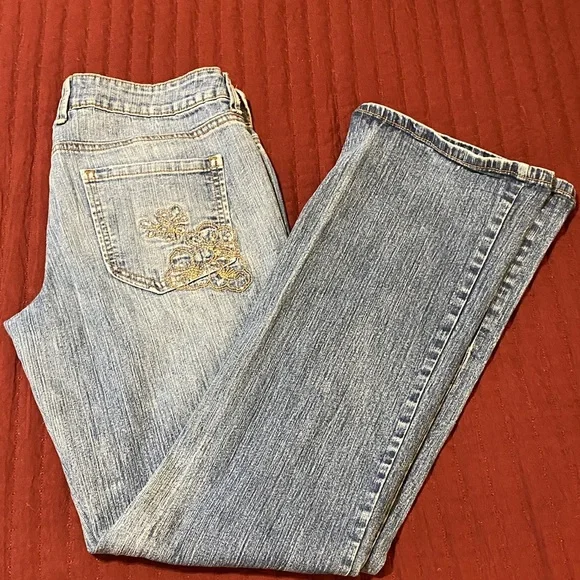 L.e.i. Ashley Ultra Lowrise Women's Light Blue Denim Jeans Size Junior 9 - Picture 2 of 16